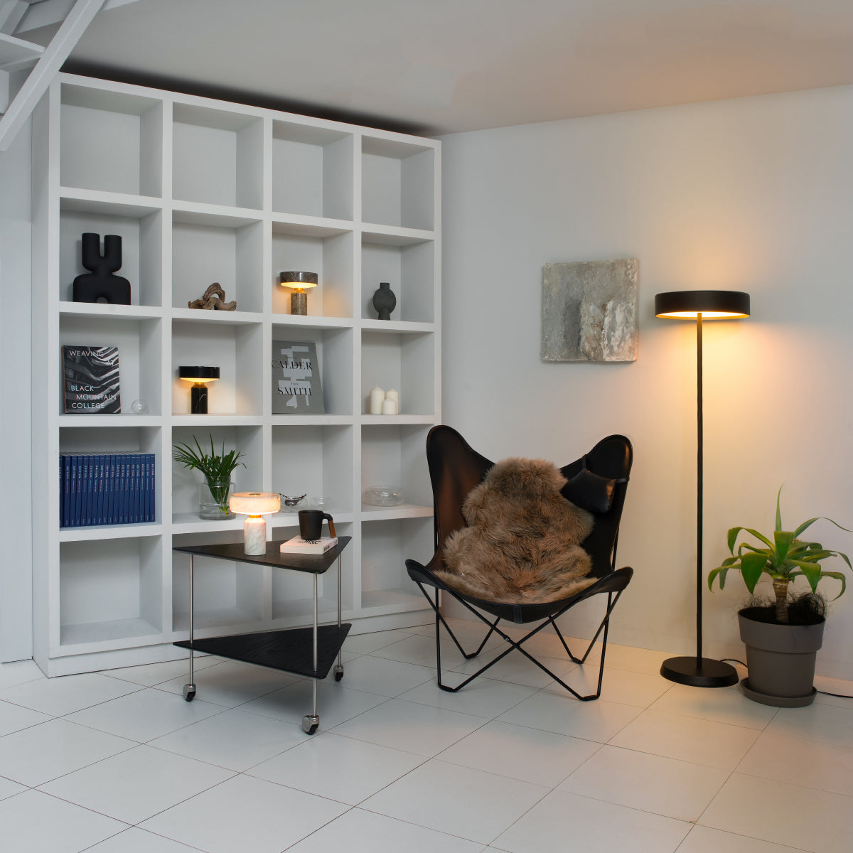 Glow LED-floor lamp / Marble LED-table lamp
