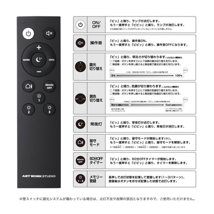 Graph LED-remote ceiling リモコンの使い方