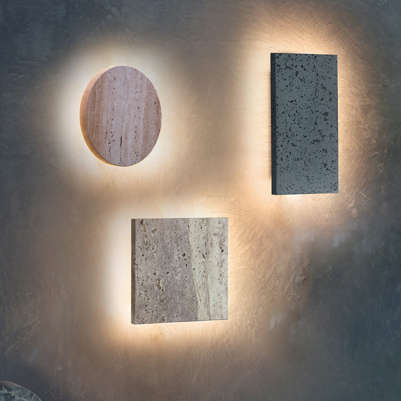 Noir LED-wall light circle / cube /  rectangle