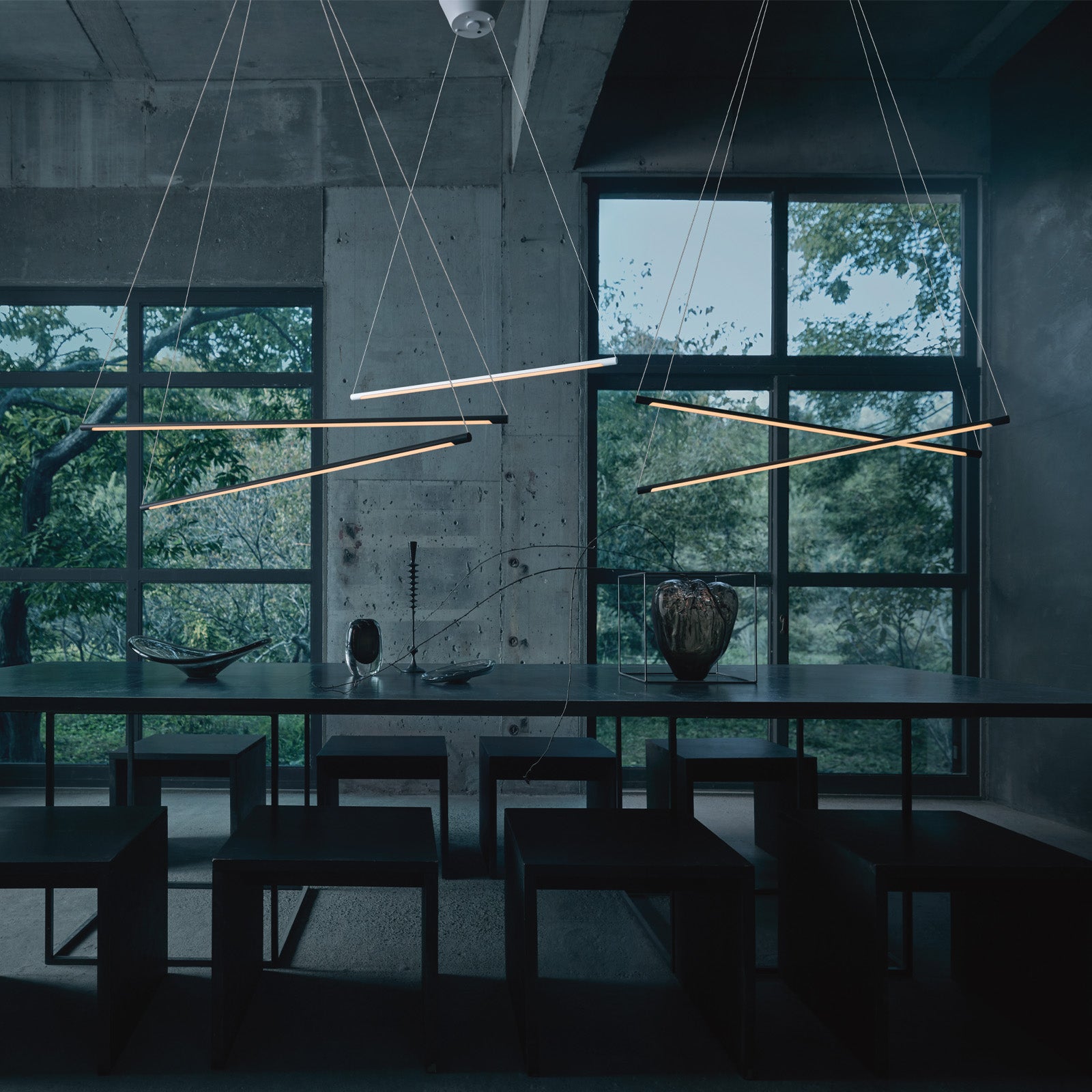 Vision 120 & 90 cross LED-pendant light / Vision 90 LED-pendant light