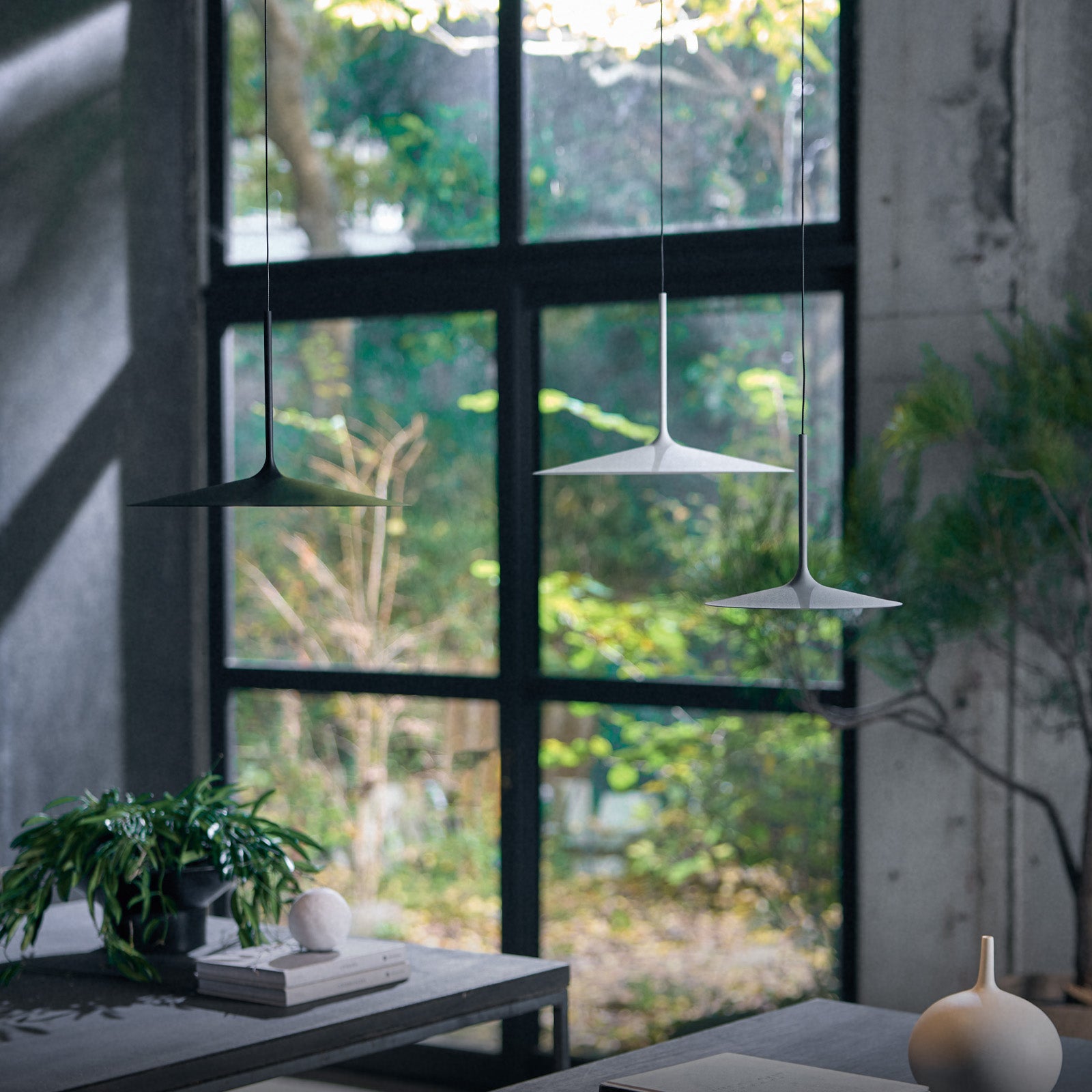 Shadow LED-lift pendant light S / L