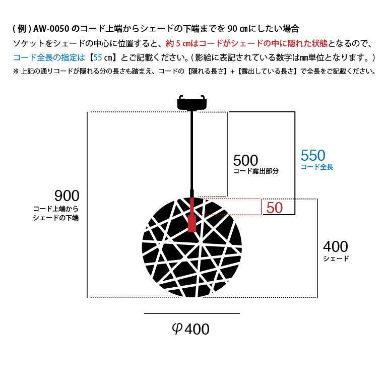 コード加工時のコード全長指定について（Sサイズ）