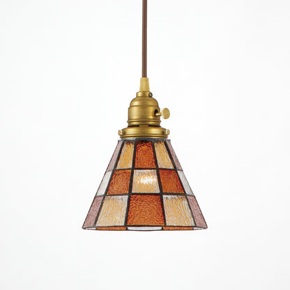Stained glass-pendant Checker