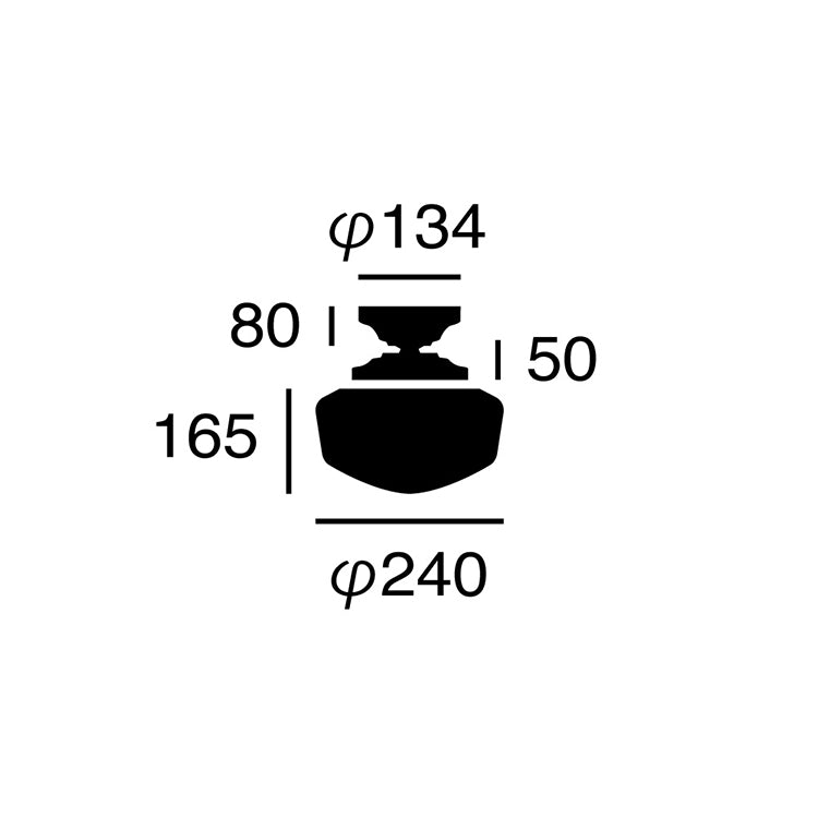 East college-ceiling lamp Sサイズ詳細（単位：mm）