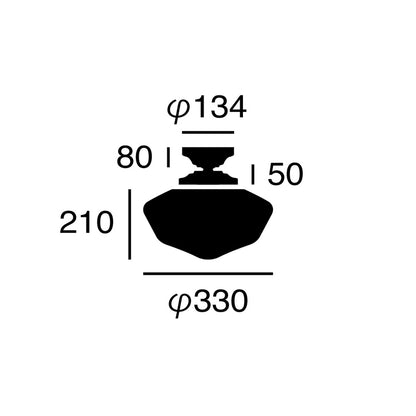 East college-ceiling lamp Lサイズ詳細（単位：mm）
