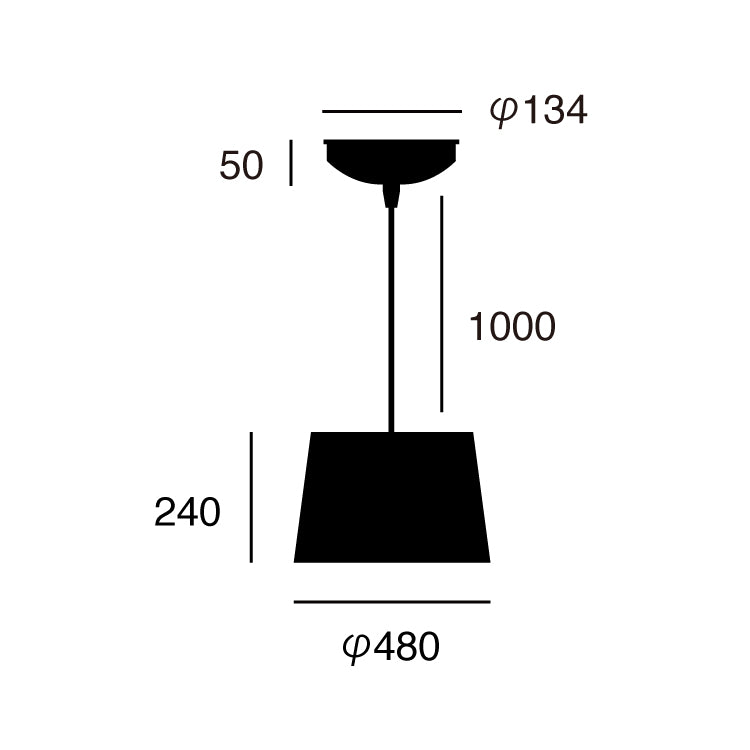 Espresso-shallow pendant / AW-0583サイズ詳細（単位：mm）