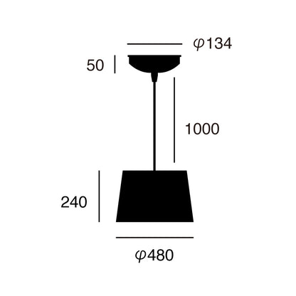 Espresso-shallow pendant / AW-0583サイズ詳細（単位：mm）