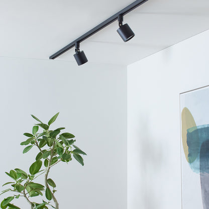 Grid-swingable duct down light ブラック 消灯時