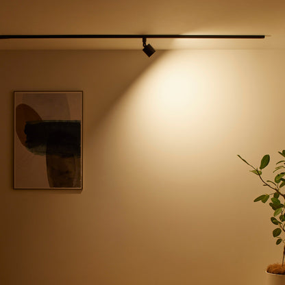 Grid-swingable duct down light ブラック 点灯時
