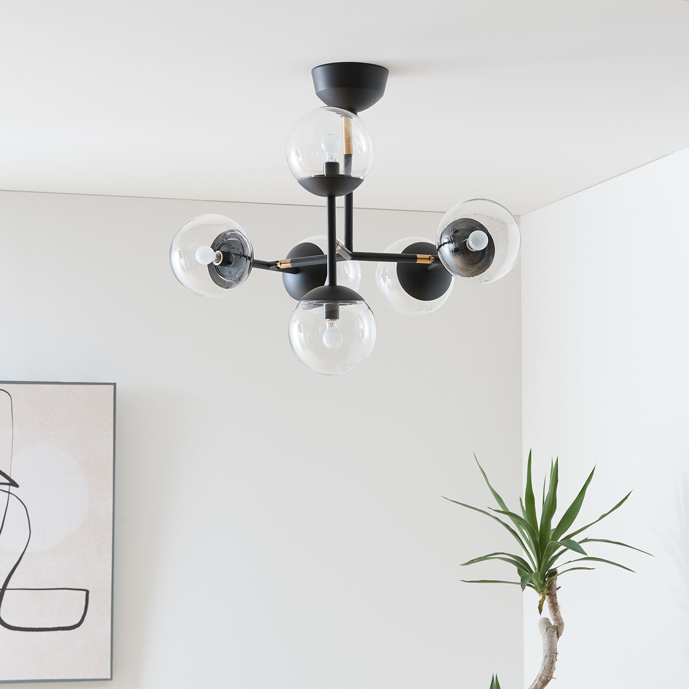 Bliss mini 6-ceiling light（クリア）消灯時