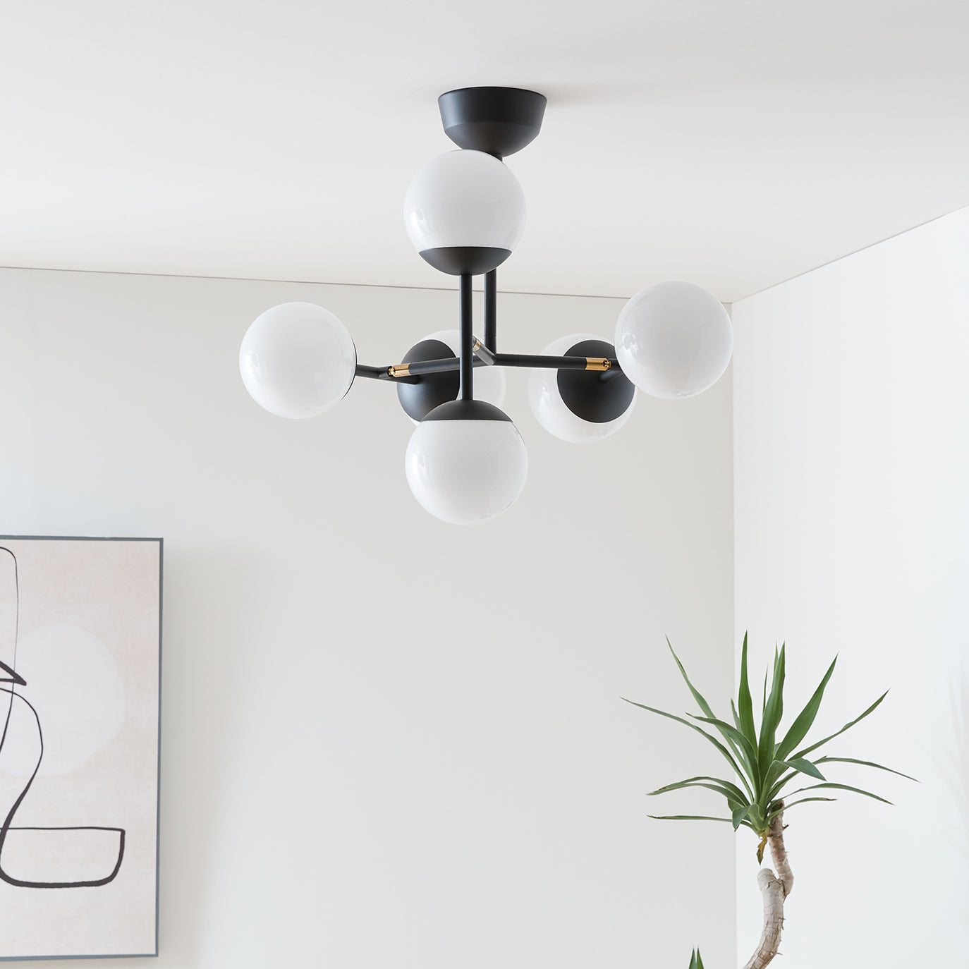 Bliss mini 6-ceiling light（ホワイト）消灯時