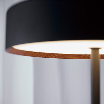 Glow LED-floor lamp（ブラック + ライトウッド）