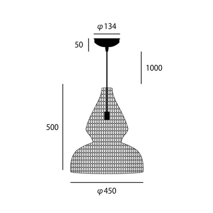 Harvest-pendant light 1サイズ詳細（単位：mm）