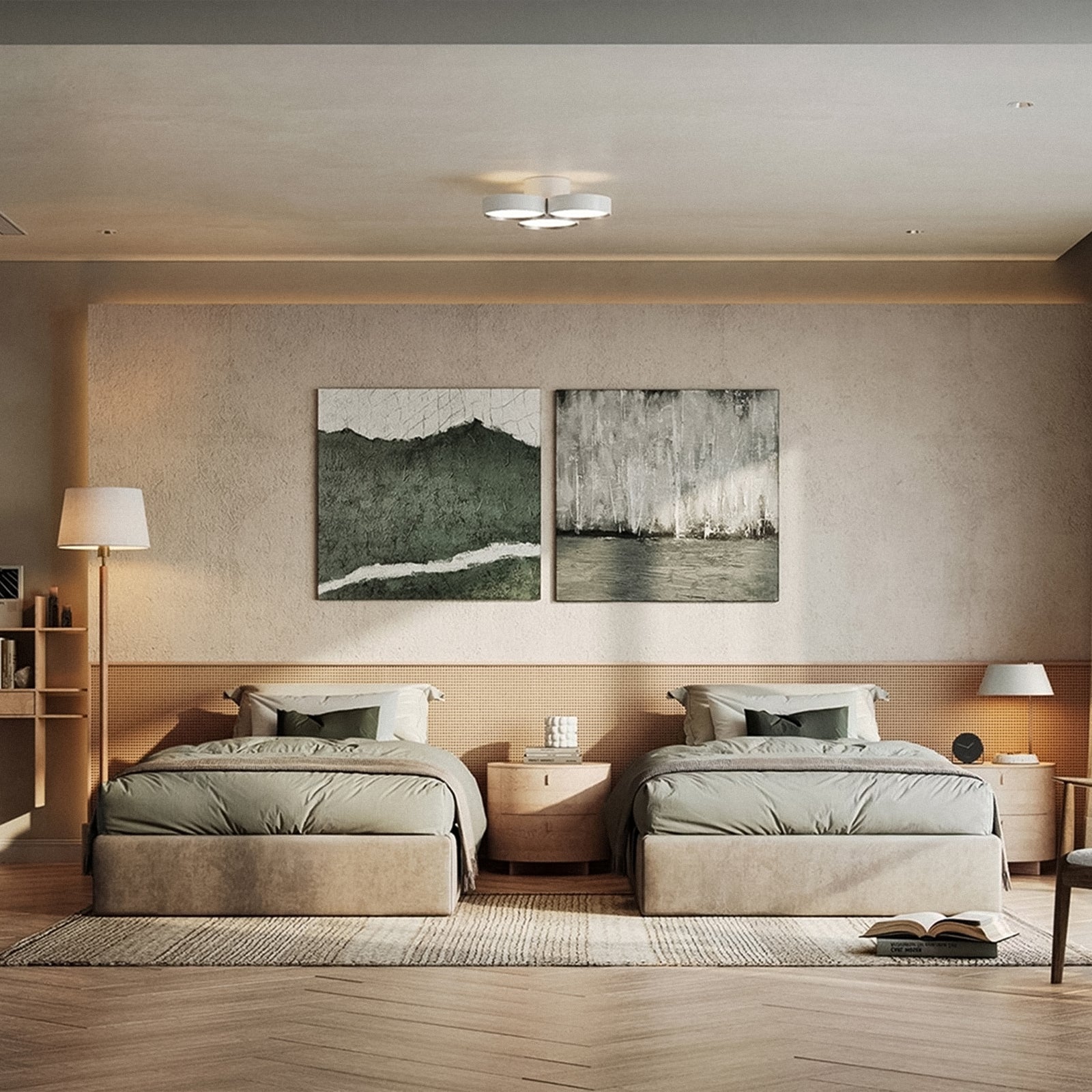 Phantom LED-ceiling light / Monolith-floor lamp / Esprit-table lamp